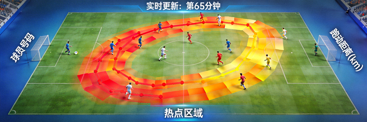世界杯比赛实时球员跑动热力图分析